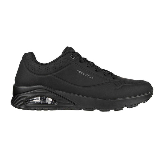 Triple Black - Front - Skechers Mens Uno Stand On Air Skech-Air Trainers