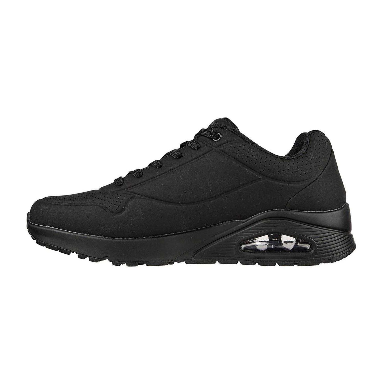 Triple Black - Back - Skechers Mens Uno Stand On Air Skech-Air Trainers