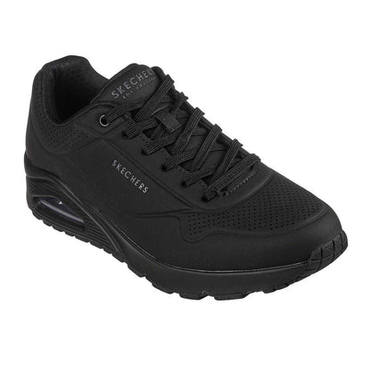 Triple Black - Pack Shot - Skechers Mens Uno Stand On Air Skech-Air Trainers
