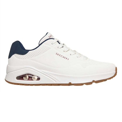 White - Front - Skechers Mens Uno Stand On Air Skech-Air Trainers