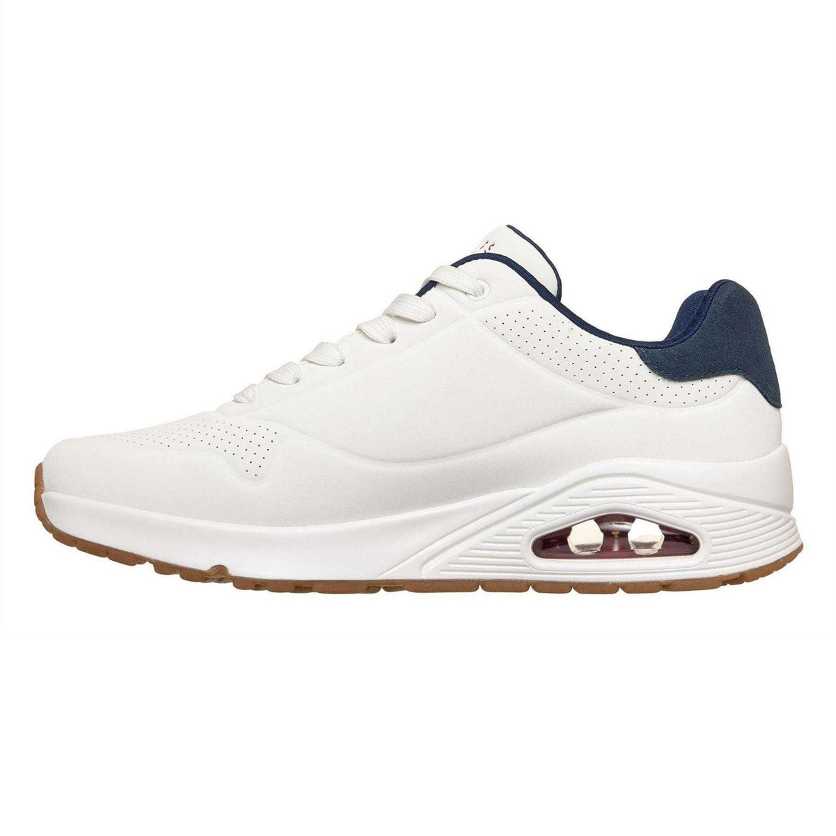 White - Back - Skechers Mens Uno Stand On Air Skech-Air Trainers