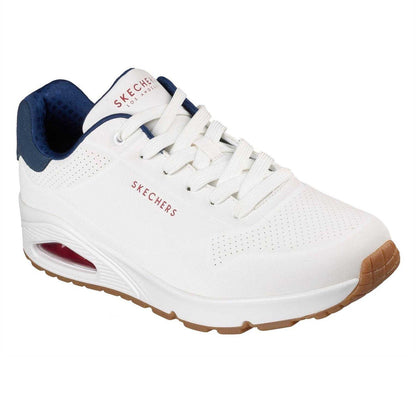 White - Pack Shot - Skechers Mens Uno Stand On Air Skech-Air Trainers