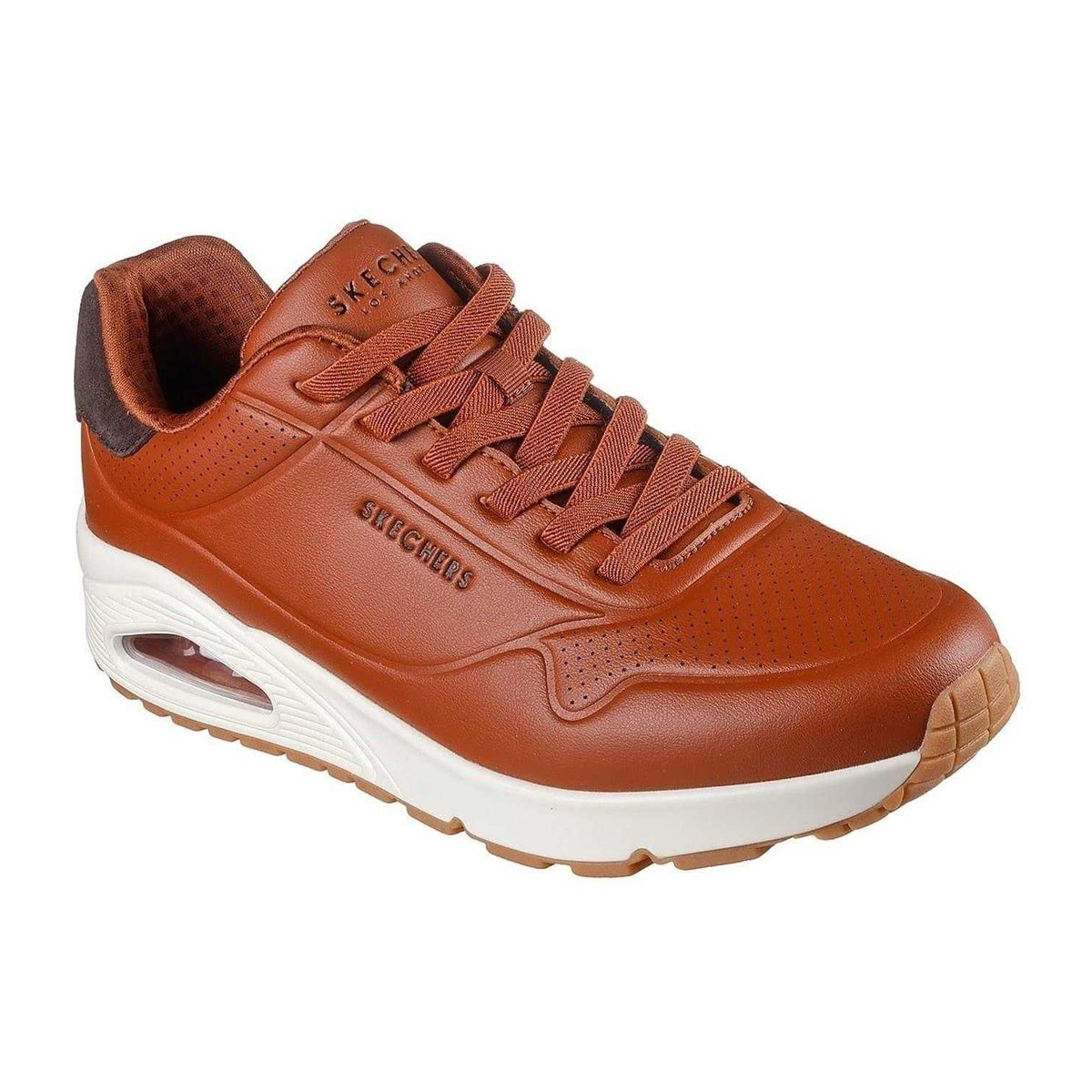 Brown - Pack Shot - Skechers Mens Uno Stand On Air Skech-Air Trainers