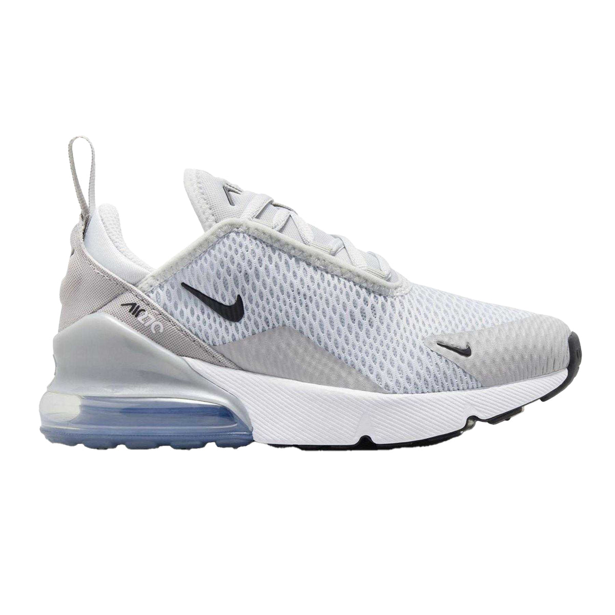 Grey-Black - Front - Nike Childrens-Kids Air Max 270 Trainers
