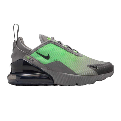 Grey-Volt - Front - Nike Childrens-Kids Air Max 270 Trainers