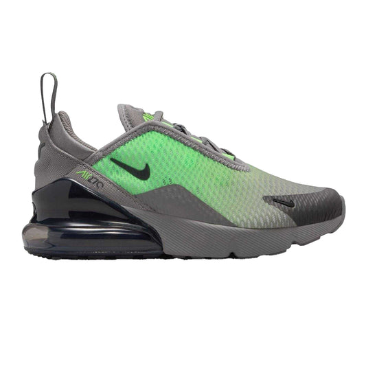 Grey-Volt - Front - Nike Childrens-Kids Air Max 270 Trainers
