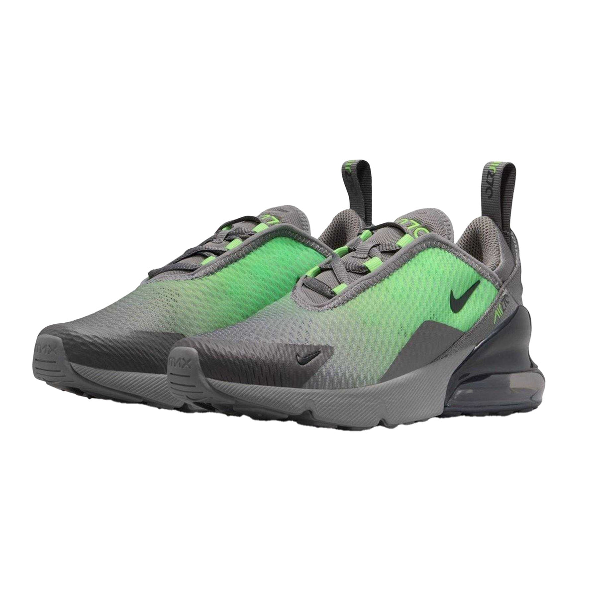 Grey-Volt - Pack Shot - Nike Childrens-Kids Air Max 270 Trainers