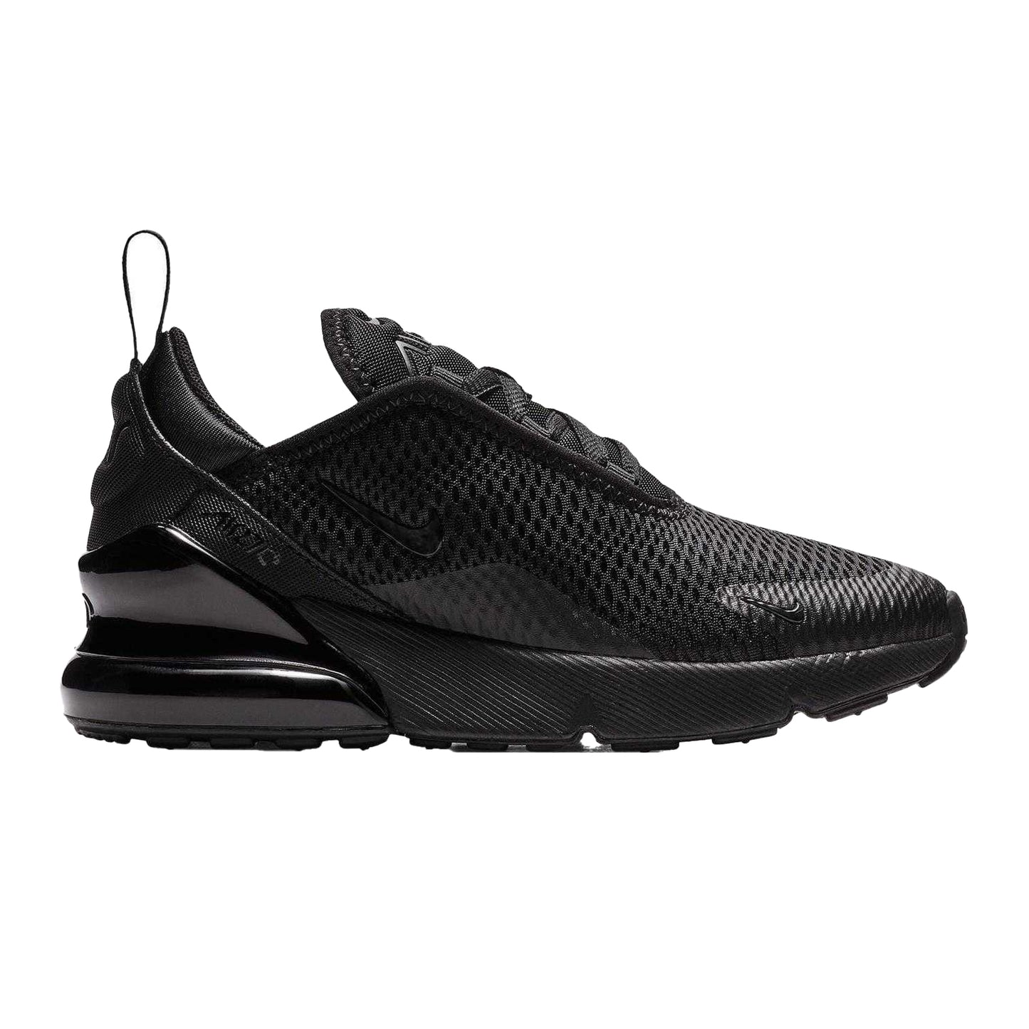 Triple Black - Front - Nike Childrens-Kids Air Max 270 Trainers
