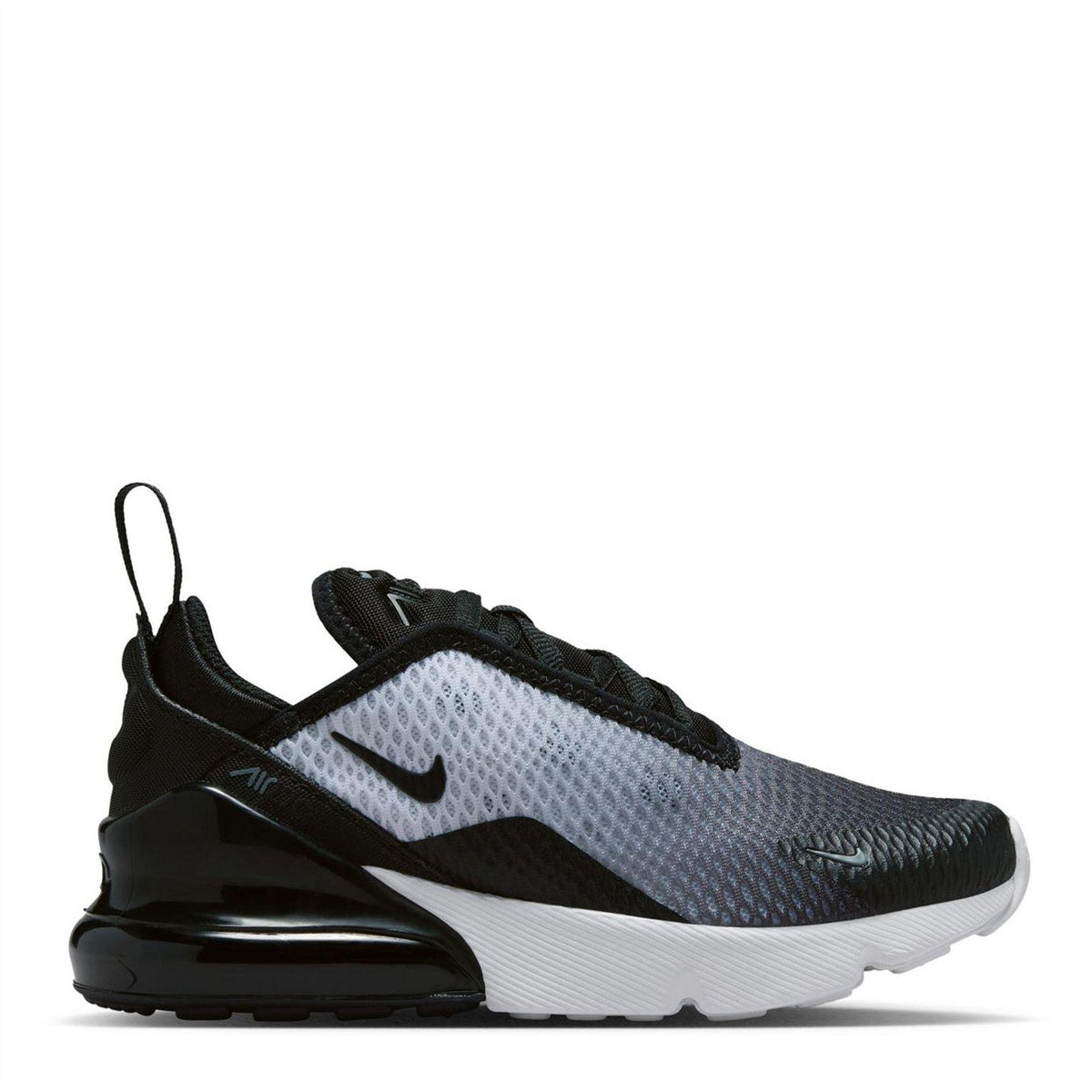 Black-White-Grey - Front - Nike Childrens-Kids Air Max 270 Trainers