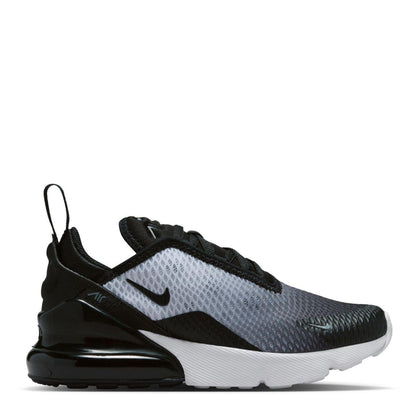 Black-White-Grey - Front - Nike Childrens-Kids Air Max 270 Trainers