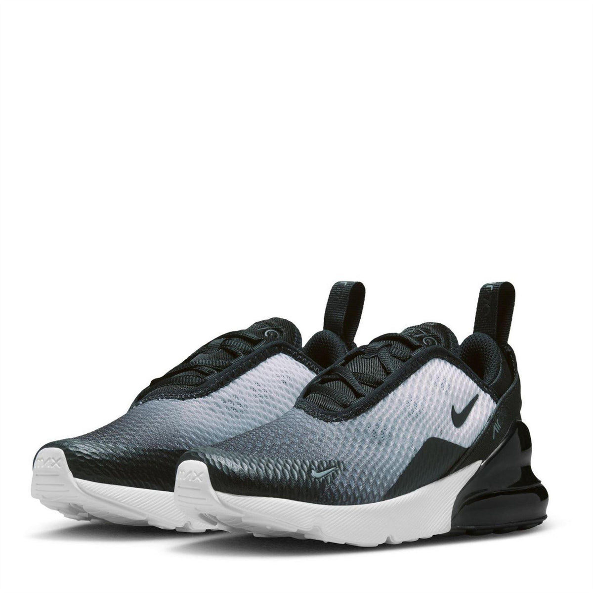 Black-White-Grey - Side - Nike Childrens-Kids Air Max 270 Trainers