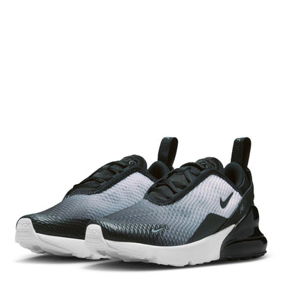 Black-White-Grey - Side - Nike Childrens-Kids Air Max 270 Trainers