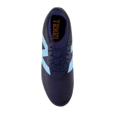 Navy-Sky Blue - Side - New Balance Mens Tekela V4+ Magique Logo Firm Ground Football Boots