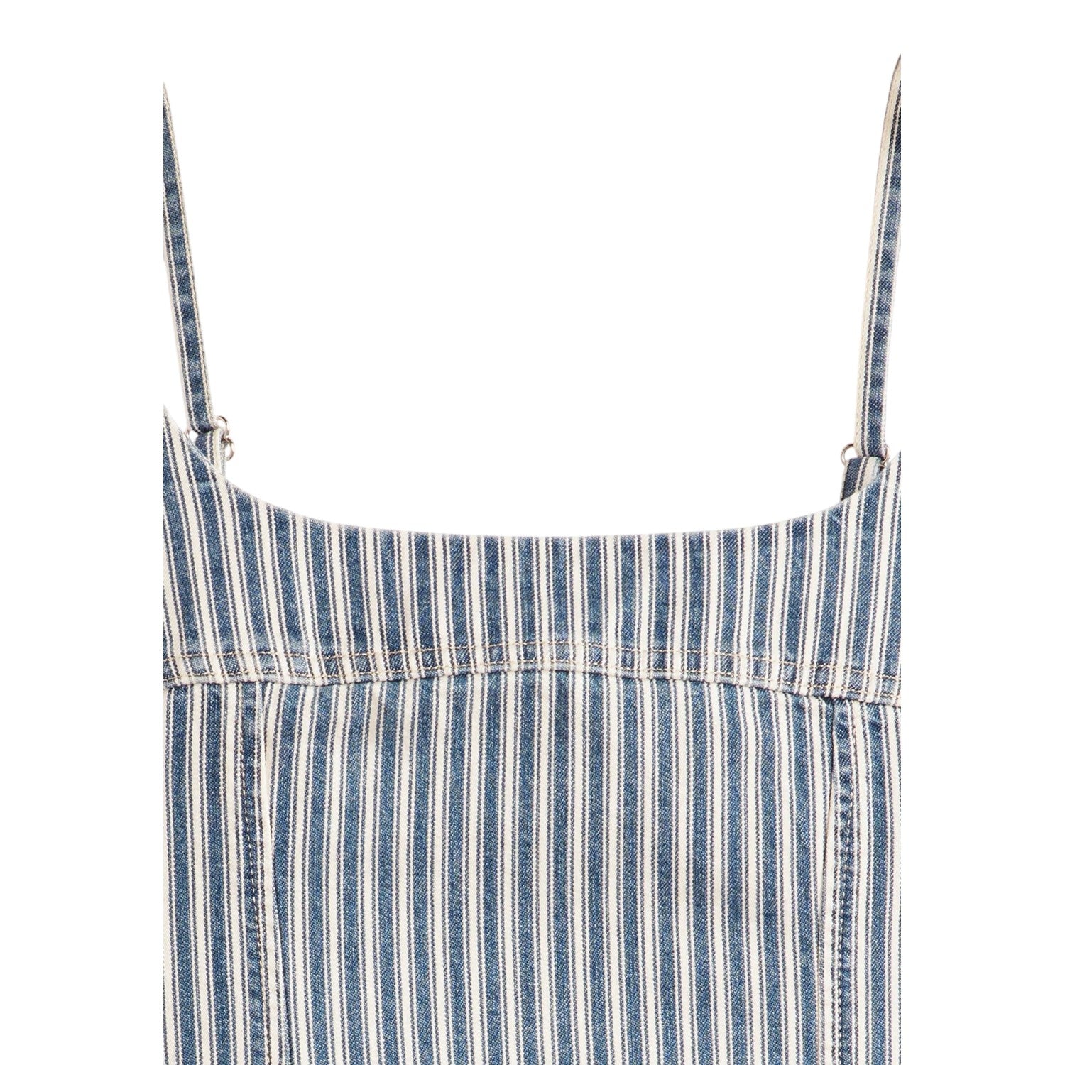 Light Blue - Side - Levis Womens-Ladies Jadine Striped Cropped Slim Tank Top