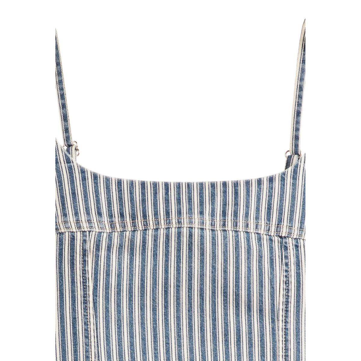 Light Blue - Side - Levis Womens-Ladies Jadine Striped Cropped Slim Tank Top