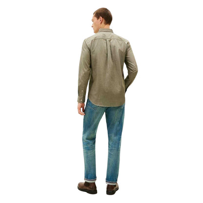 Olive - Back - Tommy Hilfiger Mens Bedford Long-Sleeved Button-Down Shirt