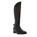 Black - Front - Dune London Womens-Ladies Trusti Casual Leather Knee-High Boots