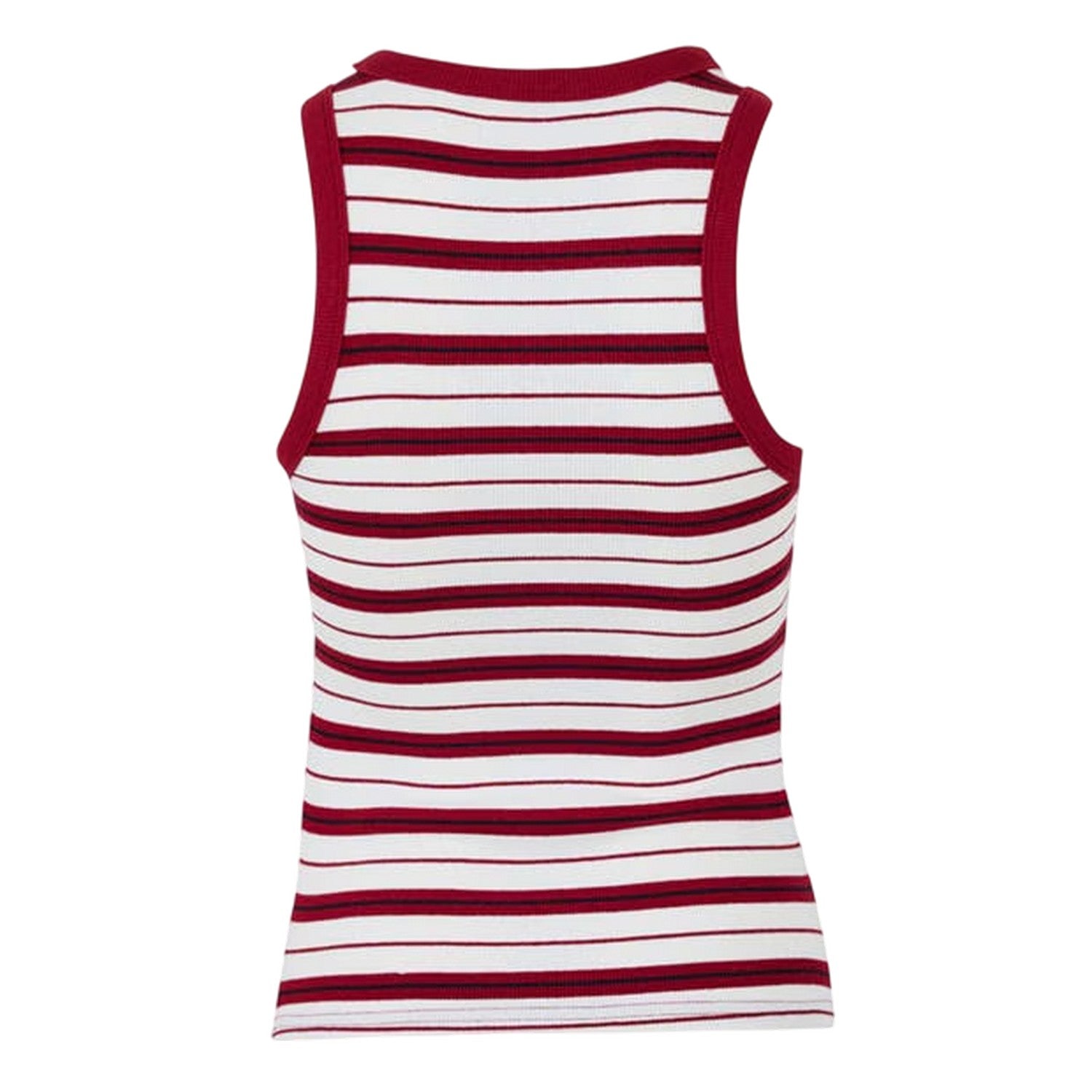 Red - Back - Jack Wills Womens-Ladies Striped Slim Tank Top