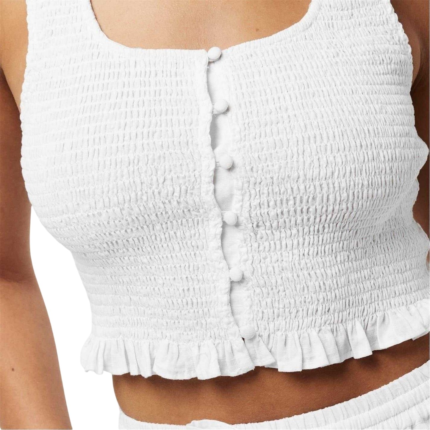 Vintage White - Side - Jack Wills Womens-Ladies Cotton Sleeveless Tank Top