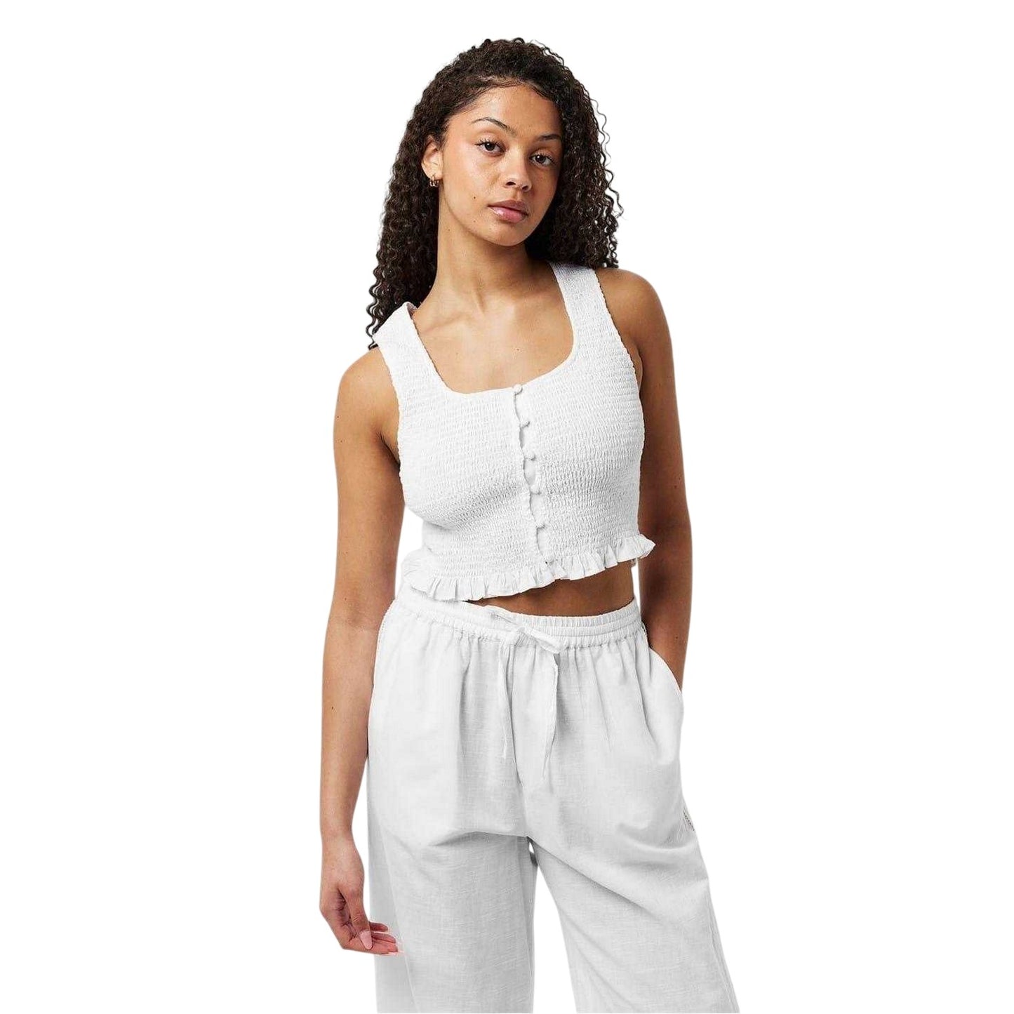 Vintage White - Lifestyle - Jack Wills Womens-Ladies Cotton Sleeveless Tank Top