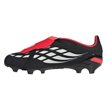 Black-Red - Side - Predator Childrens-Kids Predator Elite Firm Ground Football Boots