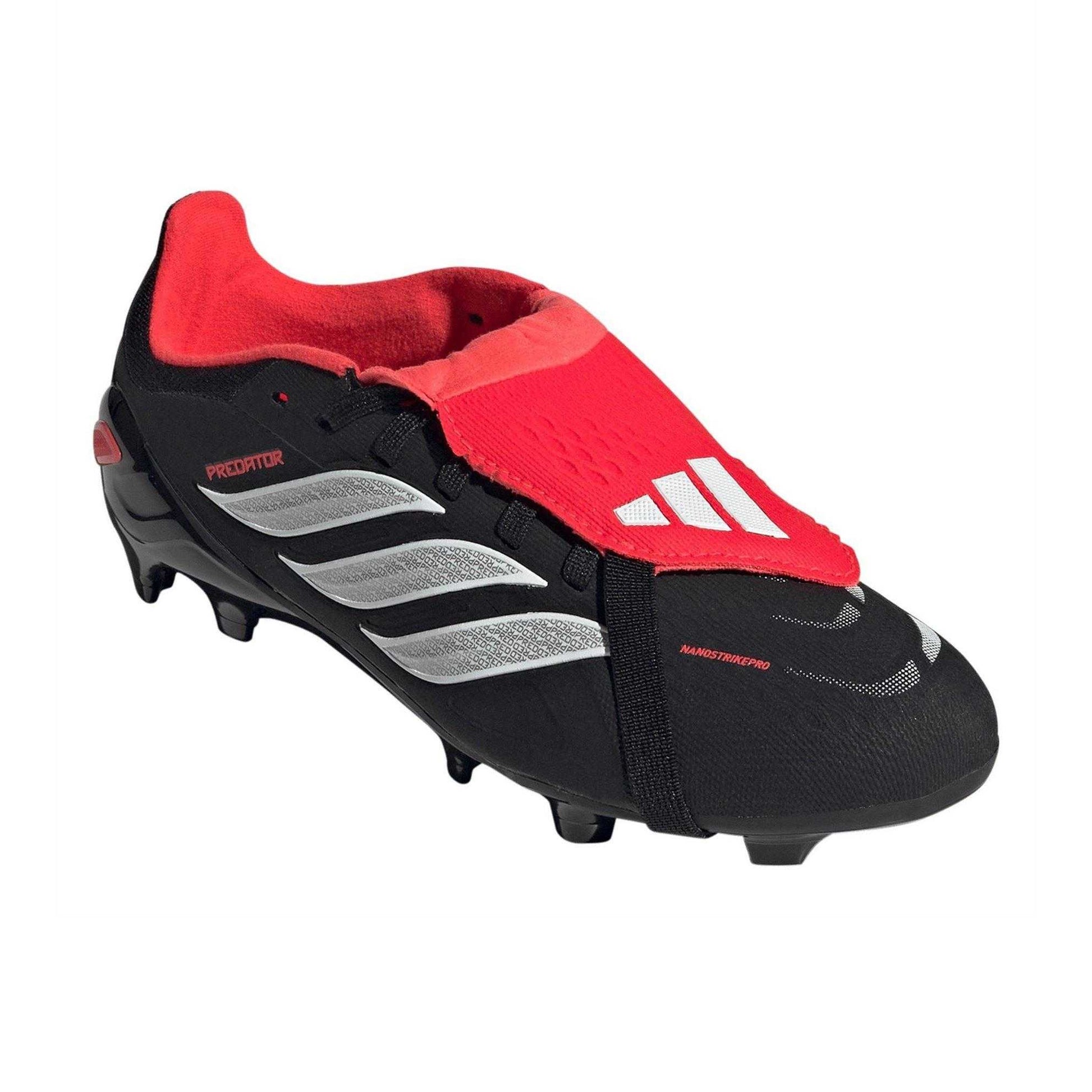 Black-Red - Pack Shot - Predator Childrens-Kids Predator Elite Firm Ground Football Boots