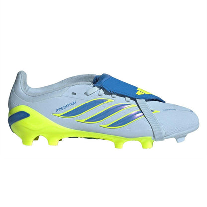 Blue-Yellow - Front - Predator Childrens-Kids Predator Elite Firm Ground Football Boots