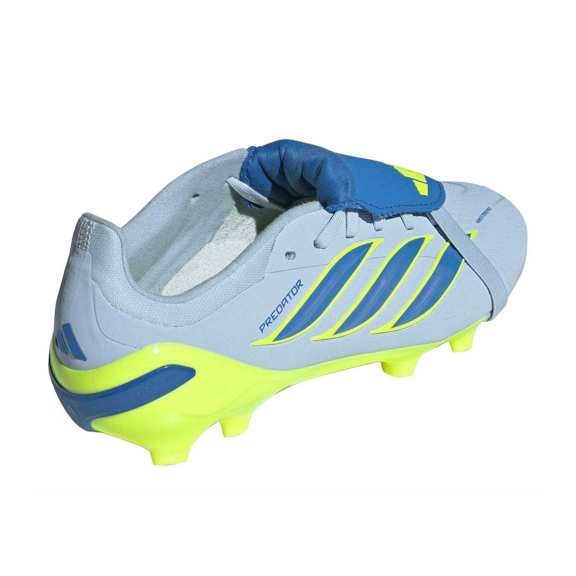 Blue-Yellow - Back - Predator Childrens-Kids Predator Elite Firm Ground Football Boots