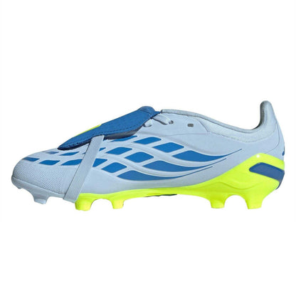 Blue-Yellow - Side - Predator Childrens-Kids Predator Elite Firm Ground Football Boots