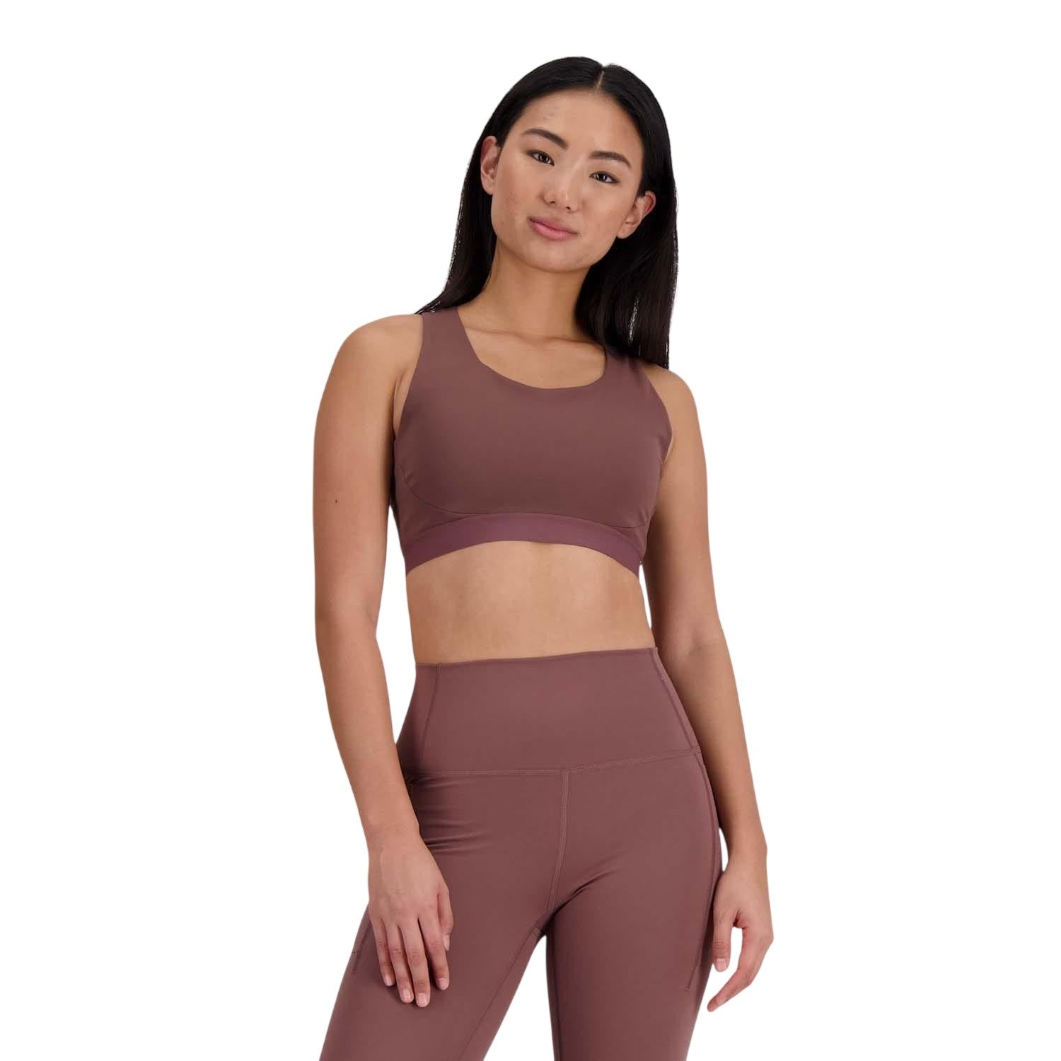 Purple - Front - New Balance Womens-Ladies Medium Impact Sports Bra