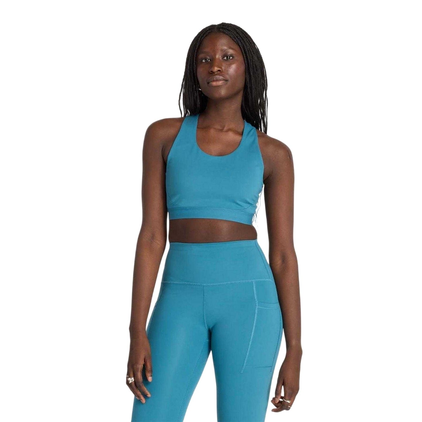 Blue - Front - New Balance Womens-Ladies Medium Impact Sports Bra