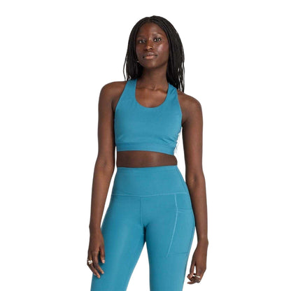 Blue - Front - New Balance Womens-Ladies Medium Impact Sports Bra