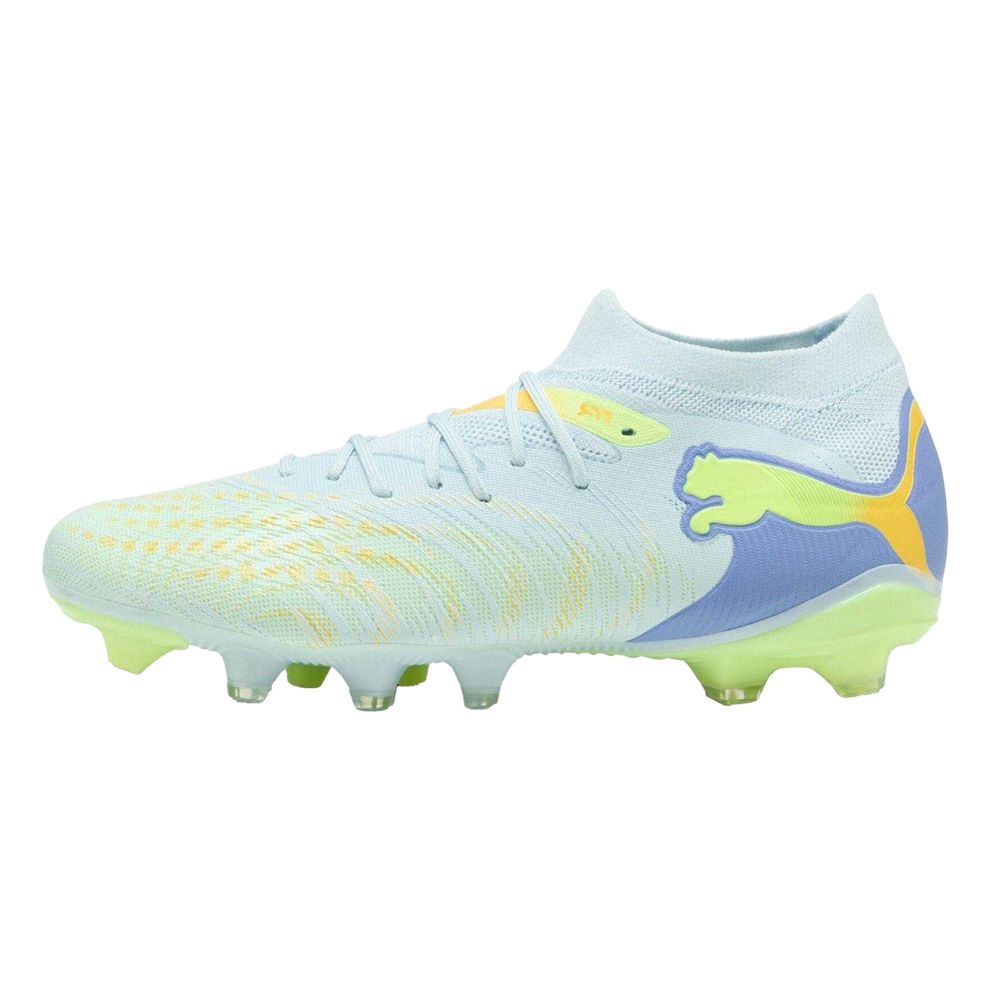 Yellow - Back - Puma Womens-Ladies Future 9 Match Firm Ground Football Boots