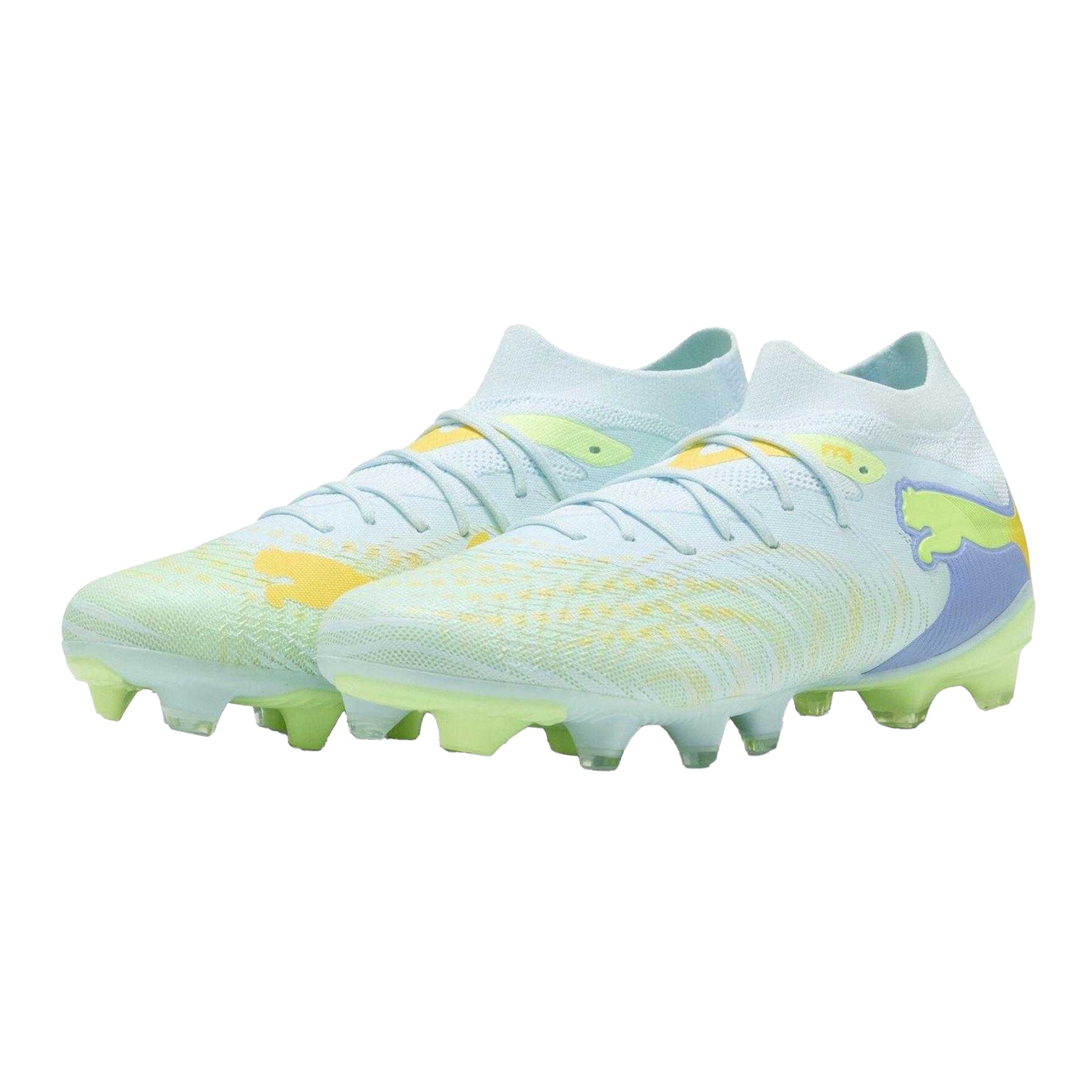 Yellow - Pack Shot - Puma Womens-Ladies Future 9 Match Firm Ground Football Boots