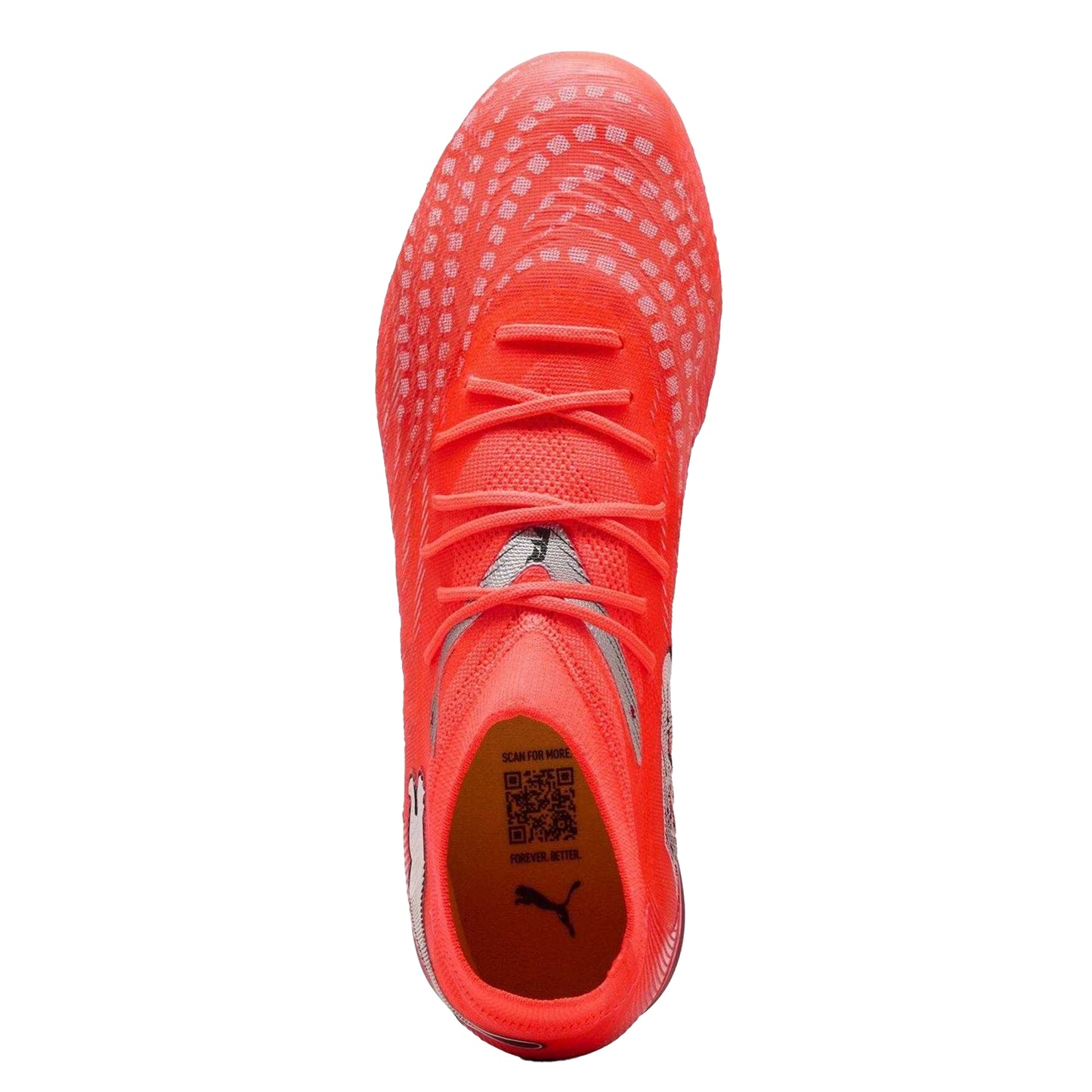 Red-Silver - Side - Puma Womens-Ladies Future 9 Match Firm Ground Football Boots