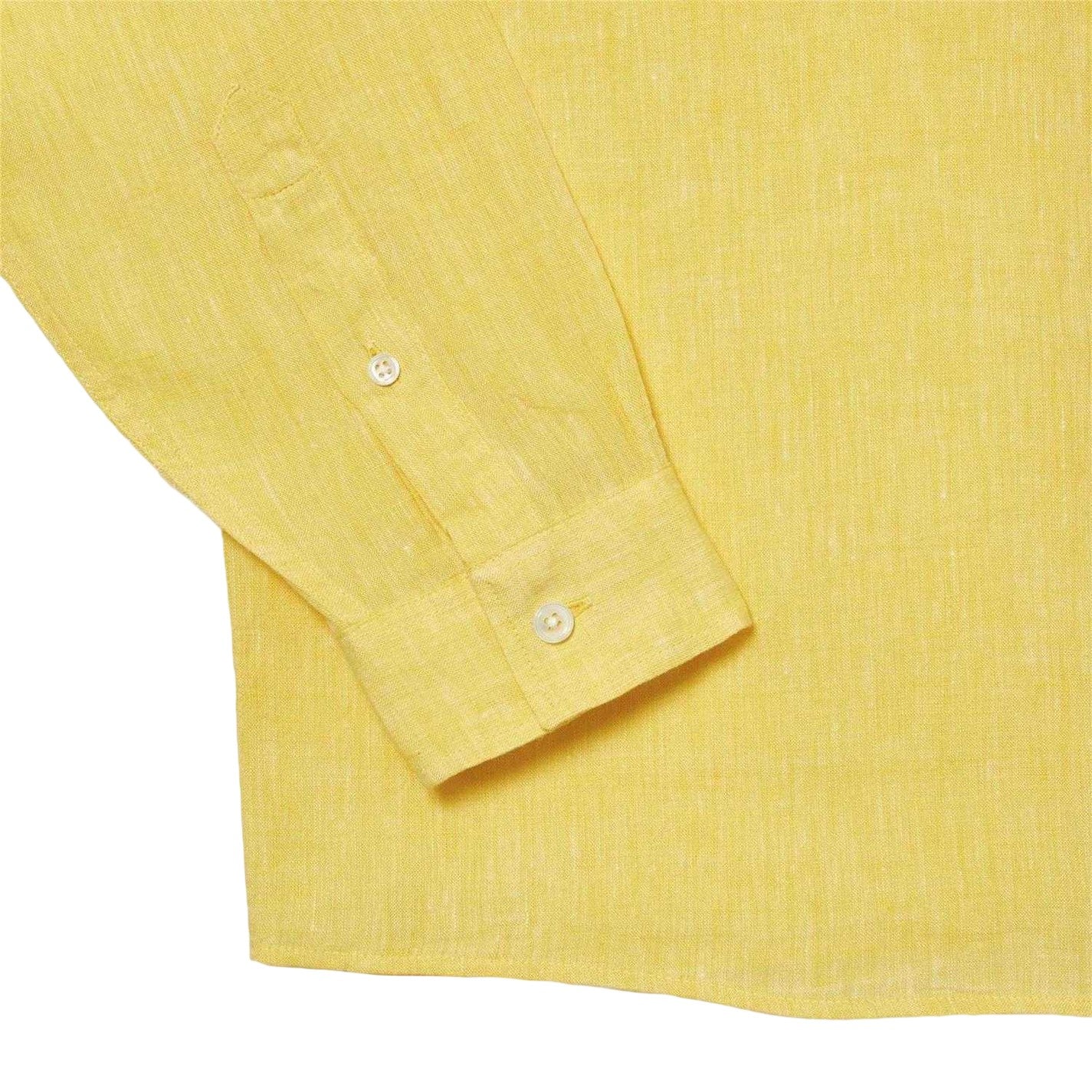 Yellow - Lifestyle - Lacoste Mens Linen Button-Down Shirt