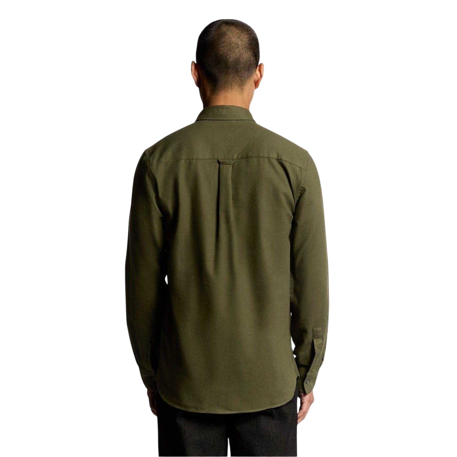 Deep Depths - Back - Lyle & Scott Mens Flannel Long-Sleeved Button-Down Shirt