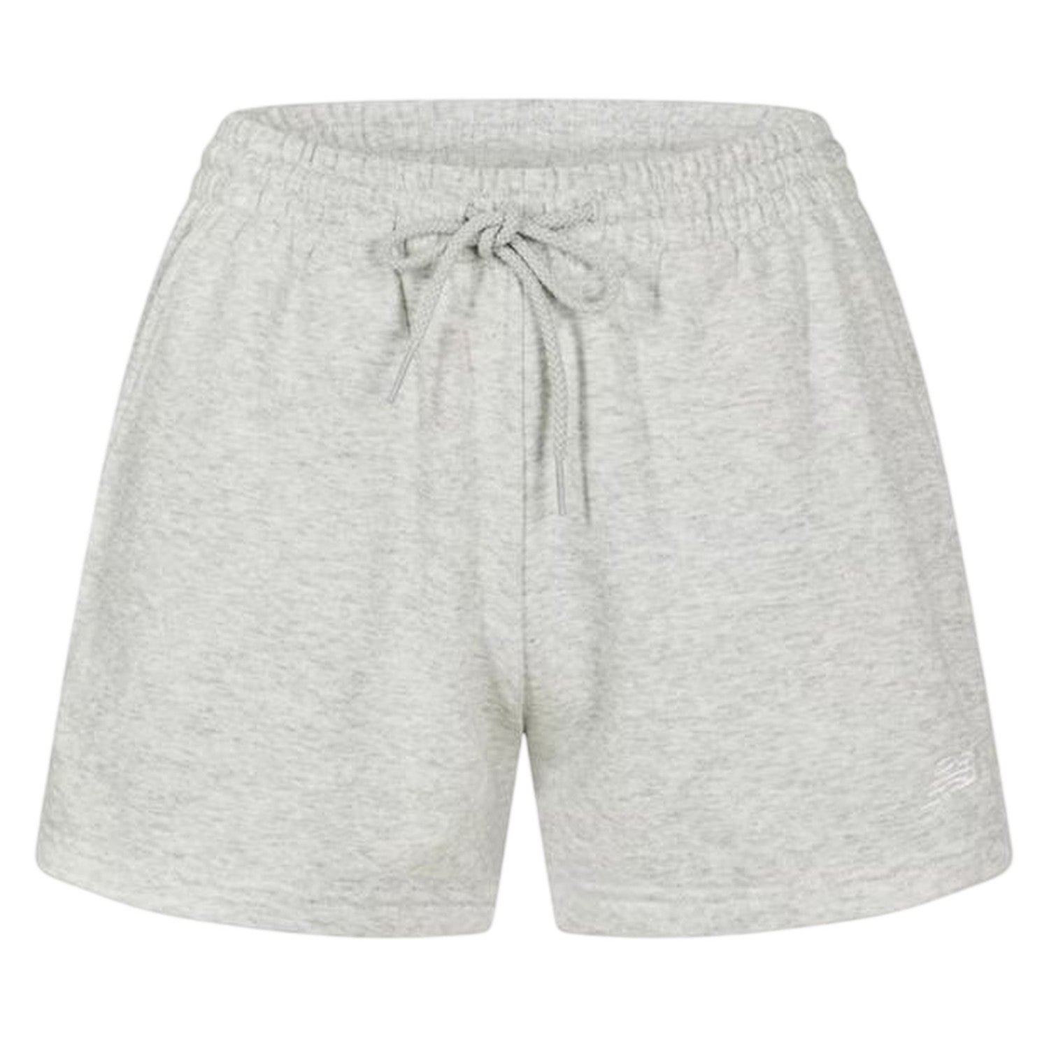 Light Grey - Front - New Balance Womens-Ladies French Terry Relaxed Fit Sweat Shorts