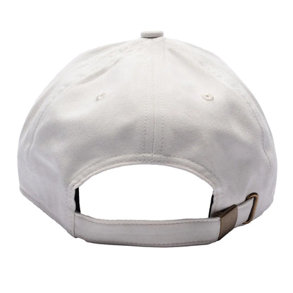 Ecru - Back - SikSilk Logo Faux Suede Baseball Cap