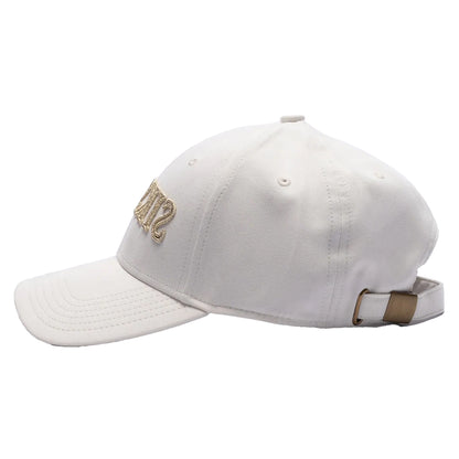 Ecru - Side - SikSilk Logo Faux Suede Baseball Cap