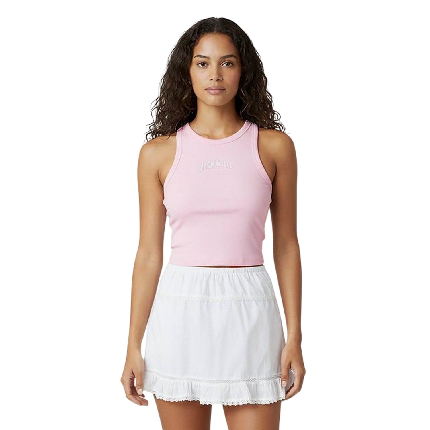 Pink - Side - Jack Wills Womens-Ladies Cropped Tank Top