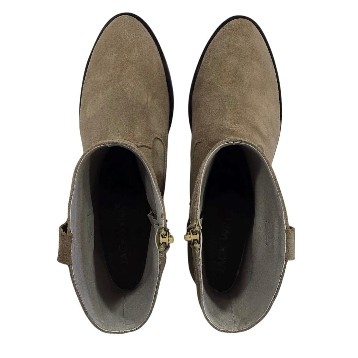 Sand - Lifestyle - Jack Wills Womens-Ladies Dalida Suede Block Heel Western Boots