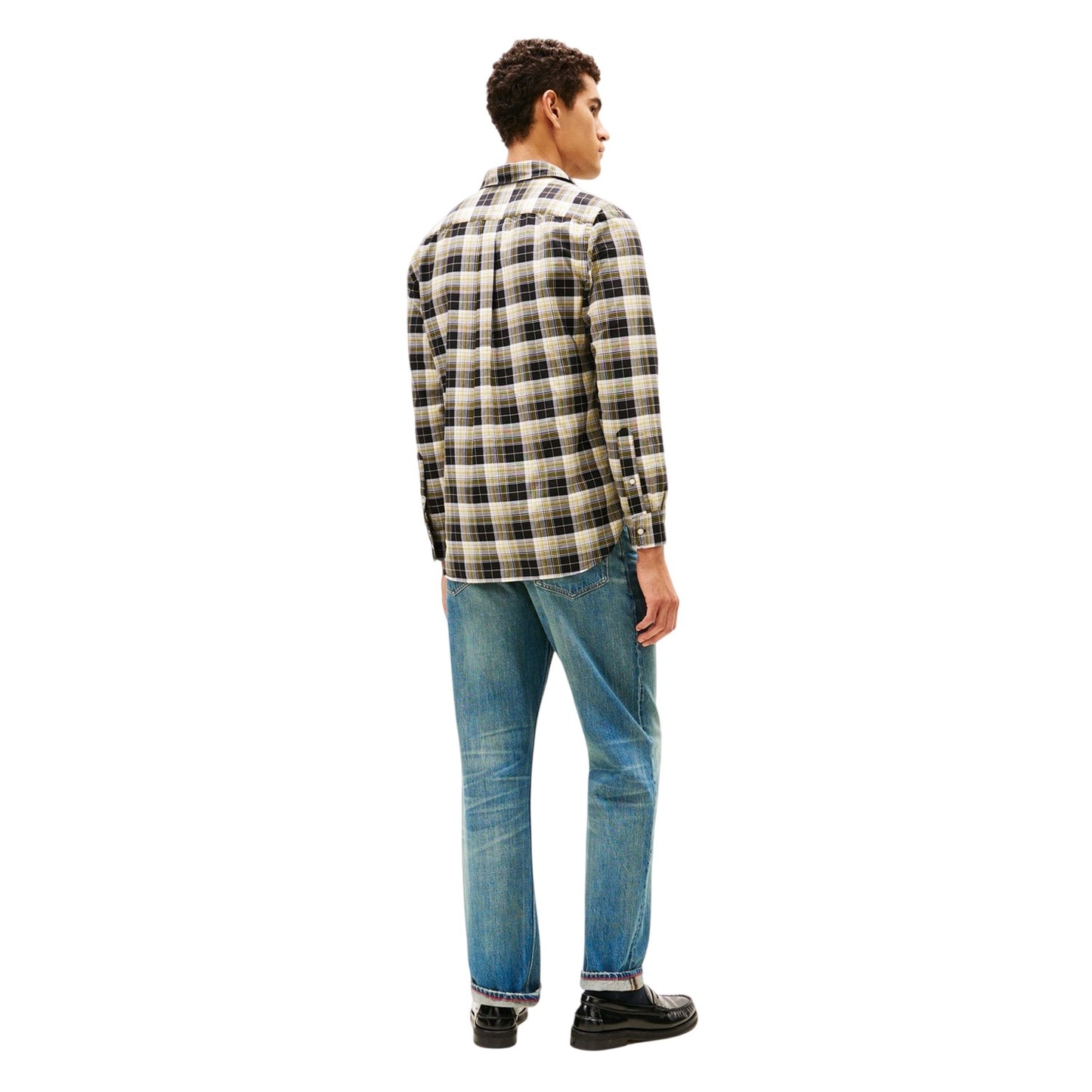 Aegean Sea-Check - Back - Tommy Hilfiger Mens Regular Button-Down Shirt