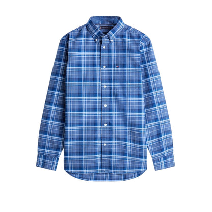 Black-Check - Front - Tommy Hilfiger Mens Regular Button-Down Shirt