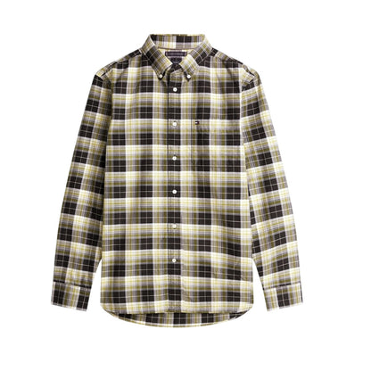 Aegean Sea-Check - Front - Tommy Hilfiger Mens Regular Button-Down Shirt