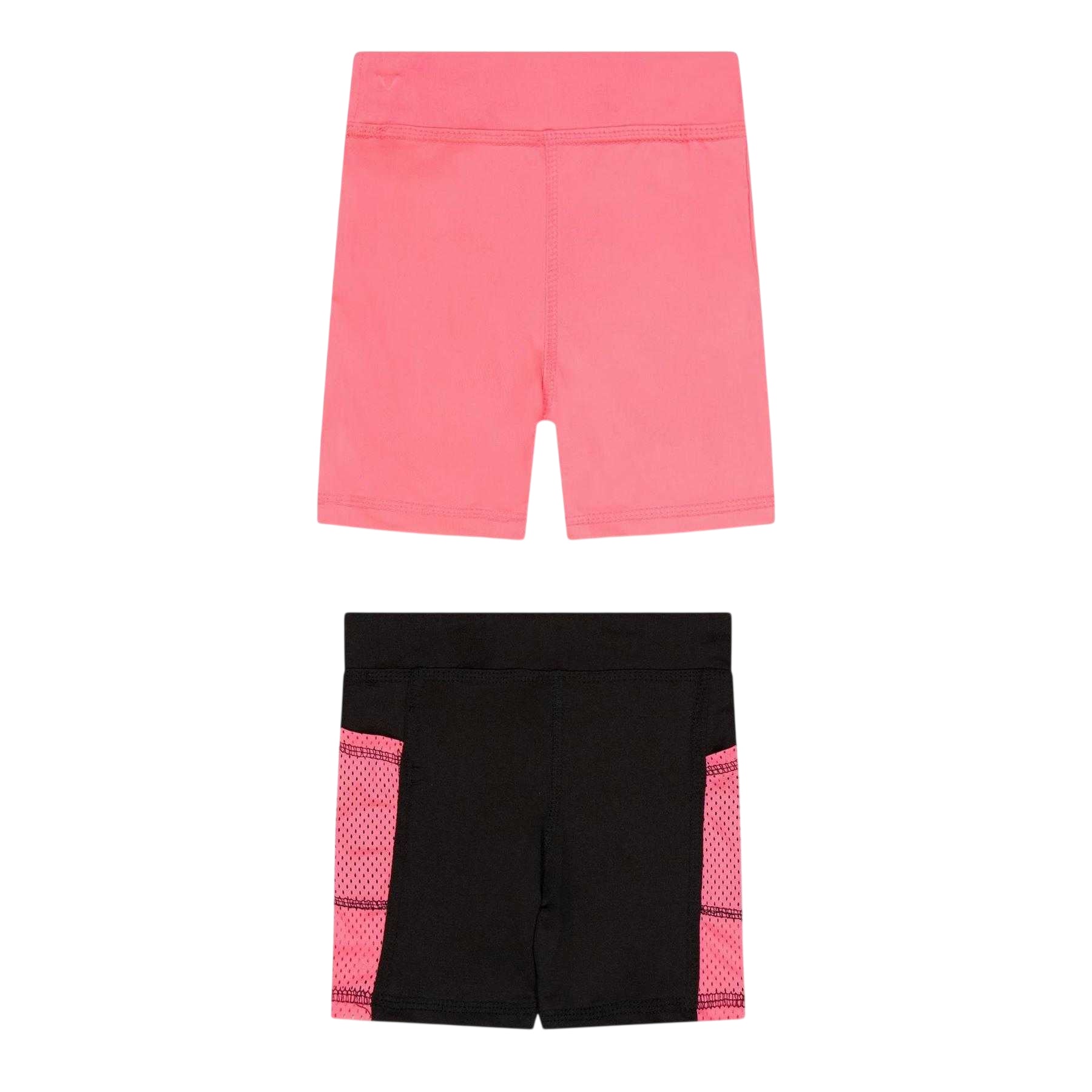 Sunset-Black - Back - Reebok Childrens-Kids Jersey Shorts (Pack of 2)