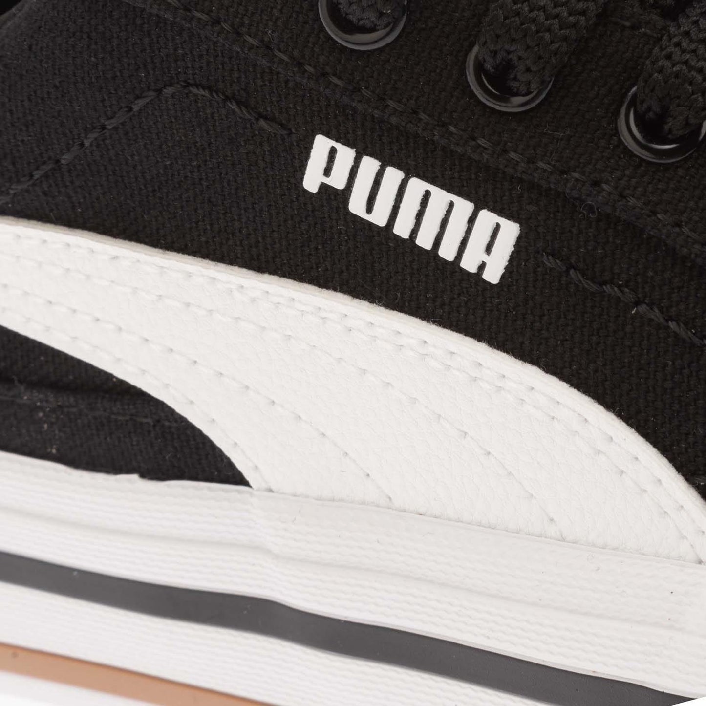 Black-White - Pack Shot - Puma Childrens-Kids Classic Vulc Court Trainers