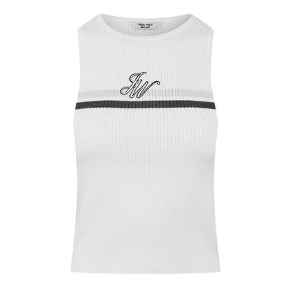 Vintage White - Front - Jack Wills Womens-Ladies Striped Tank Top