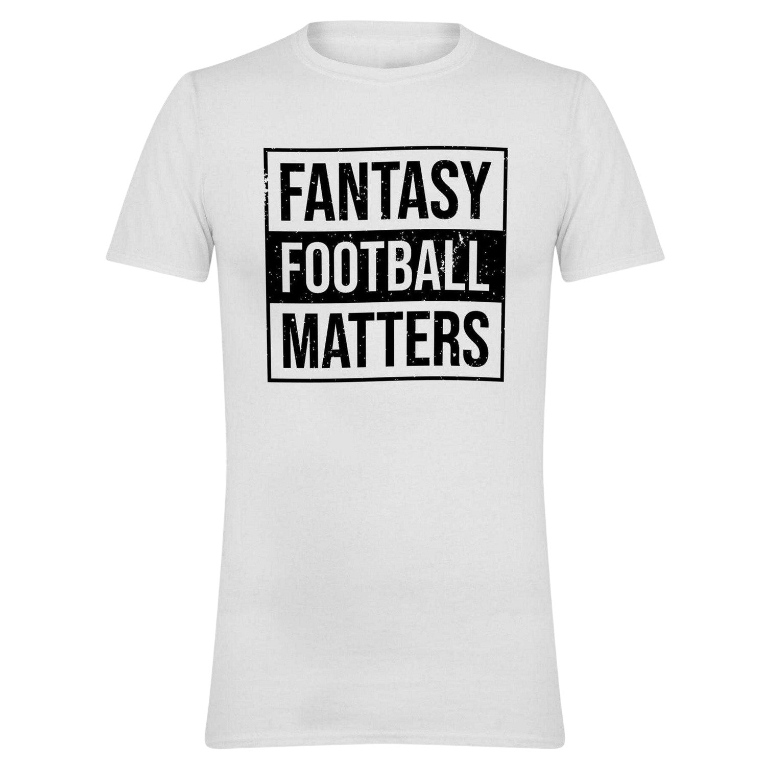 White - Front - AWD Mens Fantasy Football Matters T-Shirt