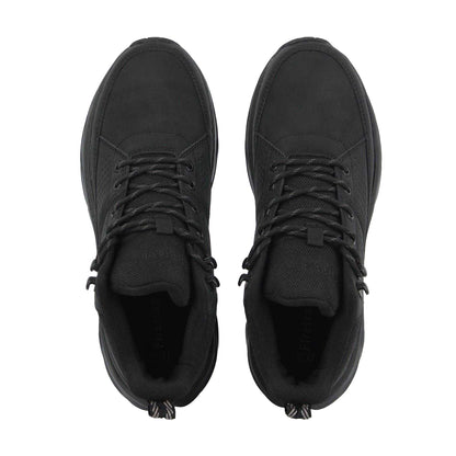 Black - Side - Firetrap Mens Hiker Hiking Boots
